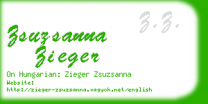 zsuzsanna zieger business card